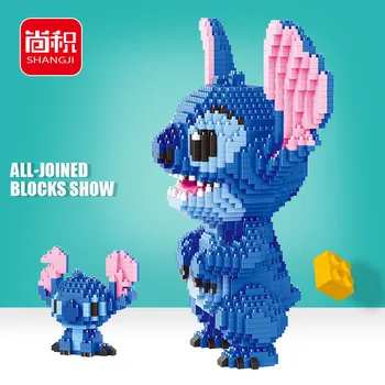 2300pcs+ Dygsnio Deimantų Kūrimo Bloką Mirco Lilo & Stitch Paveikslas Mielas 3D Modelį 22cm Vaikams, Mini Plytų Žaislai 21823