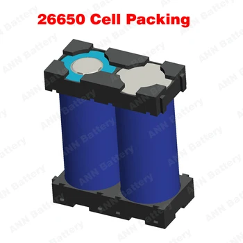 26650 li-ion baterijų laikiklį (2P turėtojas) Už 26650 cilindriniai ličio ir lifepo4 baterija Skylės diametras yra 26.3 mm arba 26,7 mm