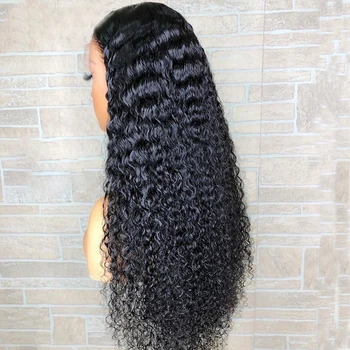 28 30 colių priekyje ilgų plaukų perukas 4x4 nėrinių uždarymo perukas Giliai Banga perukas nėriniai priekiniai žmogaus plaukų perukai už juodaodžių Moterų Braziliškų plaukų perukai