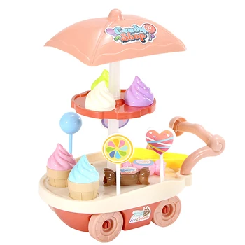 28PCS Mini Vežimėlio Ledų Parduotuvė Žaislų Pirkinių Krepšelį Kita veikla Žaislas Mergina Žaidimai, Žaislai Mergaitėms 6-10 metų Žaislas Maisto