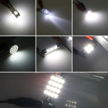 28Pcs T10 W5W Auto Automobilio Salono LED Šviesos Kupolas Licencijos Plokštės, Sumaišyti Lempos Interjero Dome Light Kamieno, Lempos, Lemputės, automobilių Stovėjimo aikštelė Rinkinys