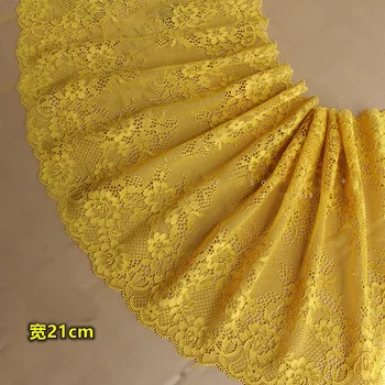 2M/daug Plotis 21cm aukštos kokybės rožinės spalvos dvigubo pusėje rausva nėrinių tirštėti elastinga sijonas apipjaustymas suvynioti krūtinės audinio nėrinių medžiagos X236