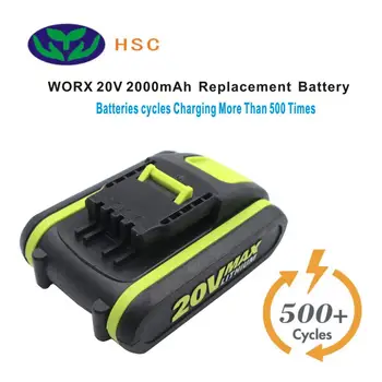 2VNT 2.0 Ah 18650 Baterija WOX20A 20V Li-ion Baterijos Pakeitimo WOX WA3551.1 WA3516 WA3520 WA3525 WA3549.1 WG151s WG155s
