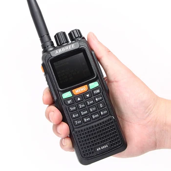 2vnt ABBREE AR-889G GPS 10W Walkie Talkie Kryžiaus Juosta Kartotuvas dviejų dažnių VHF UHF Kumpio ir CB Nešiojama Radijo ryšys radijo stotelė