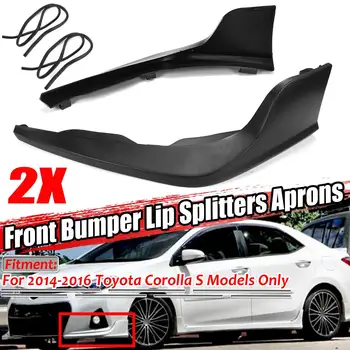 2VNT Automobilio Bamperio Splitter Lūpų Skaldymo Spoileris, Difuzorius Apsaugos Darbuotojas Prijuostės Toyota Corolla S Modeliai m. m. 2016 m.