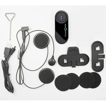 2vnt FreedConn T-COM FM, Bluetooth Motociklo Šalmas Domofonas Ryšio laisvų Rankų įranga+Minkštas Mikrofonas, Pilnas Veido Šalmas