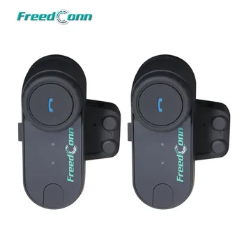 2vnt FreedConn T-COM FM, Bluetooth Motociklo Šalmas Domofonas Ryšio laisvų Rankų įranga+Minkštas Mikrofonas, Pilnas Veido Šalmas