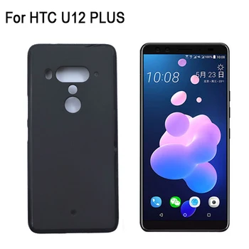 2VNT HTC U12 plus + atveju skaidrus, Minkštos TPU apvalkalas galinio dangtelio HTCU12 plius padengti HTC U12plus atvejais