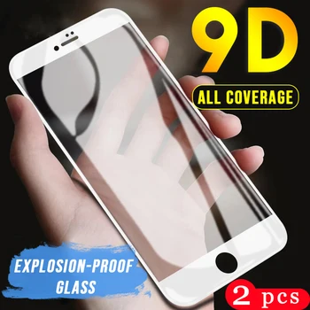 2vnt iphone XR Xs max 11 pro max Grūdinto stiklo iphone 6s 7 8 plius telefono screen protector apsauginės juoda balta plėvele