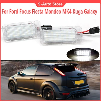 2vnt LED Licencijos numerio apšvietimo Lemputės Baltos Lempos Ford Focus, Fiesta Mondeo MK4 Kuga 