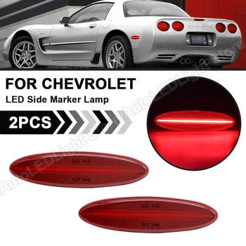 2vnt Skirti Chevrolet Chevy Corvette C5 1997 1998 1999 2000 2001 2002 2003 2004 LED Galiniai Raudona Šoninis Gabaritinis Žibintas šviesiai Raudonos objektyvas