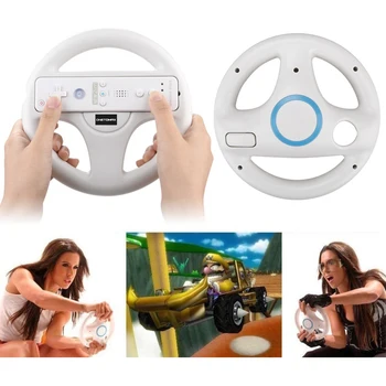 2vnt Žaidimas Vairas Mario Kart Nuotolinio valdymo pultelis Apsaugos Atveju Gamepad Plastiko Lenktynių Žaidimai Nuotolinio Nintendo Wii