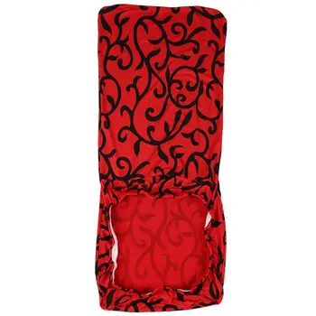 2x Tampri, Valgomojo Kėdė Padengti Trumpas Kėdės Apima Skalbti Raštas Sėdynės Slipcover (Raudona + Juoda&Balta + Juoda)