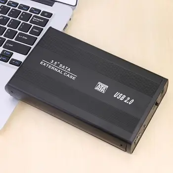 3.5 colių Kietąjį Diską Atveju SATA su USB3.0 Aliuminio Lydinio HDD Dėžutės Išorinio Kietojo Disko korpusas USB Kabelis Nešiojamas Kompiuteris
