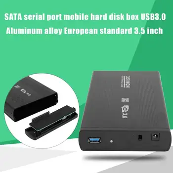 3.5 colių Kietąjį Diską Atveju SATA su USB3.0 Aliuminio Lydinio HDD Dėžutės Išorinio Kietojo Disko korpusas USB Kabelis Nešiojamas Kompiuteris