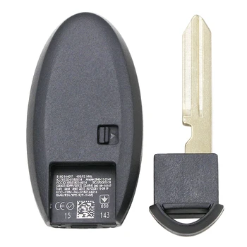 3 Mygtuką Smart Nuotolinio Rakto pakabuku 433.92 MHz 4A Chip imobilizavimo Valdytojas, NISSAN Qashqai, X-Trail PULSAR su įdėklu raktas