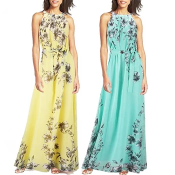 3 Spalvų, Gražus Mados Pavasario Rudens Moterys Ilgomis Rankovėmis Suknelė Bohemijos Apykaklės Atsitiktinis Slim Suknelės Gėlių Spausdinti Šifono