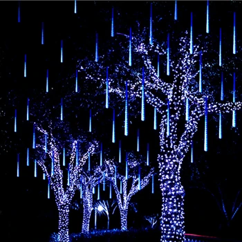 30 cm/50 cm 8PCS Kalėdų Žiburiai Vandeniui Meteoras Dušas Lietaus LED String Šviesos Girlianda Lauko Kambarį Žibintai ir Dekoro Pasakų Šviesos