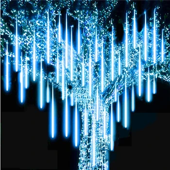 30 cm/50 cm 8PCS Kalėdų Žiburiai Vandeniui Meteoras Dušas Lietaus LED String Šviesos Girlianda Lauko Kambarį Žibintai ir Dekoro Pasakų Šviesos