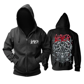 30 dizaino Slayer Medvilnės minkštas Roko hoodies shell striukė punk sunkiojo metalo užtrauktuką palaidinukė vilnos sudadera Kaukolė viršutinių drabužių siuvimas