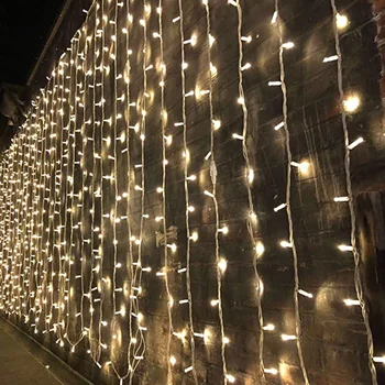 300 LED Užuolaidų Styginių Šviesos, 8 Apšvietimo Režimai Pasakų Šmėžavimas String Žibintai Vestuves Sode Miegamojo, Lauko, Patalpų