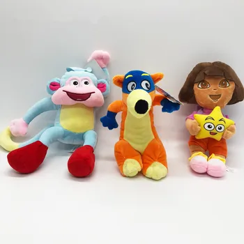 35/45cm Animaciją Super Mielas Dora ir Batai Beždžionė Swiper Pliušinis Žaislas Karšto Anime Simbolių Lėlės Įdaryti Žaislas, Vaikas, Vaikas, Gimtadienio dovana