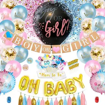 36 colių berniukas ar mergaitė balionas perfect circle lyčių atskleisti balionų šalis baby berniukas ir mergaitė šalies išdėstymas baby shower balionai