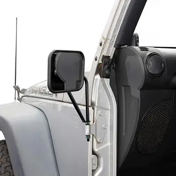 360 Sukimosi Varžtas ant Durų Vyrių Veidrodėlis, skirtas Jeep Wrangler JK 07-17 JL 2018 TJ 96-99 Automobilio Šoninių Durų galinio vaizdo Greito Atleidimo Veidrodis