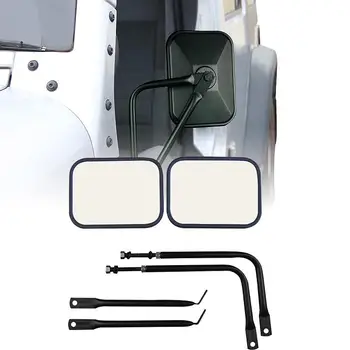 360 Sukimosi Varžtas ant Durų Vyrių Veidrodėlis, skirtas Jeep Wrangler JK 07-17 JL 2018 TJ 96-99 Automobilio Šoninių Durų galinio vaizdo Greito Atleidimo Veidrodis