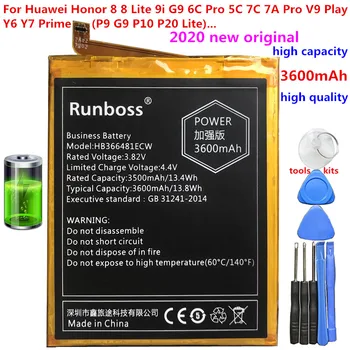 3600mAh HB366481ECW Baterija Huawei Honor 8 / FRD-L09 / FRD-L19 / FRD-AL10 / FRD-AL00 / FRD-CL00 / FRD-DL00 / FRD-TL00 +įrankiai
