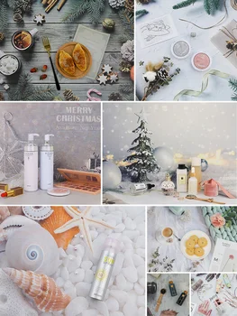 3D Kalėdų Medžio Sniego Lempos Nuotrauką INS Stiliaus 57 * 42cm Fotografijos Fone Maisto, Kosmetikos Kamera, Foto Rekvizitai