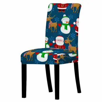 3D Kalėdų Senelis Spausdinti Kėdė Padengti Valgomojo Kėdės Apima Aukštas Atgal Kambarį Kalėdų Kėdės Šalies Apdaila