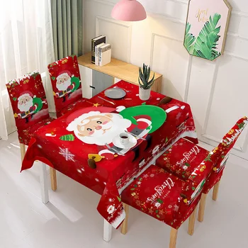 3D Kalėdų Spausdinti Staltiesė Spandex Kėdė Padengti Valgomasis Ruožas Kėdžių dangose Vestuvių Kėdė Slipcover spausdintą Modelio