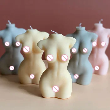 3D Moters Kūno Figūrėlės Žvakė Silikono Formos Vyrų, Moterų Kūno Menas, Statula, Rankų darbo Žvakė Formavimo Pelėsių Namų Puošybos Amatus