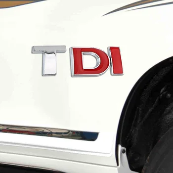 3D TDI Stiliaus Automobilių Lipdukas Volkswagen VW Scirocco Golf mk6 Polo Tiguan Jetta Passat Automobilių Kėbulo Kamieno Sparnas Logotipas Ženklelis Decal