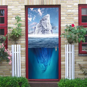 3D Vaizdas Durys, Tapetai, PVC Klijai atsparus Vandeniui Nuimamas Plakatas Kambarį Apdailos Kambarį Miegamojo Sienos Lipdukas adesivo porta