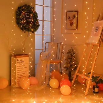 3m LED String žibintai su nuotolinio valdymo pultu,Lauko kalėdų Lempos Pasakų Šviesos girlianda šviesos Sodas Užuolaidų Šalis, Vestuvių Dekoras