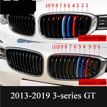 3pcs ABS Automobilių Lenktynių Grotelės, Juostelės Apdaila Įrašą BMW E90 E91 E92 E93 F30 F31 F34 G20 E46 Sedanas Sedanas 3 Serijos GT GT3 M Priedai