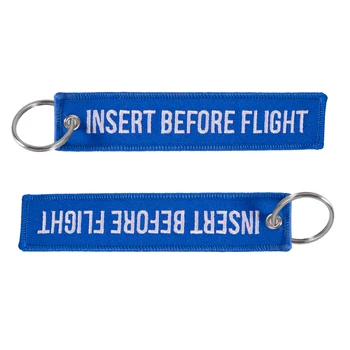 3pcs/daug Įterpti Prieš Skrydį Keychain Papuošalai paketų prižiūrėtojų raktinę Aviacijos Dovanos, raktų žiedai Emboridery Mėlyna OEM Key chain Sleutelhanger
