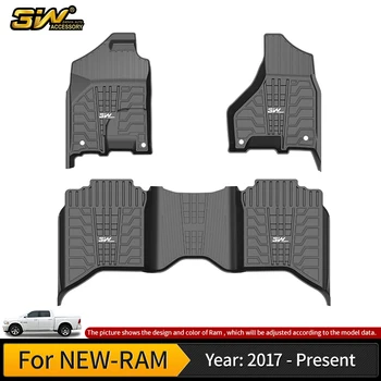 3W Visą TPE injekcijos litų pėdų pagalvėlės su Anti-slydimo grindų kilimėliai RAM Dodge Ragų Dodge Sukilėlių NAUJAS-RAM 2020 automobilių kilimų