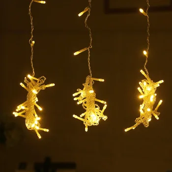 3x1/3x2/3x3m LED Varveklis String Žiburiai Kalėdų Pasakų Žibintai Lauko Girlianda namams, naujieji Metai, Kalėdiniai Papuošalai, Namų