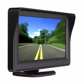 4.3 Colių Automobilinis Auto Galinio vaizdo Monitorius Atbulinės eigos Spalvotas LCD TFT Ekranas Automobilio stebėti Vandeniui Transporto priemonės, Atsarginės galinio vaizdo kamera