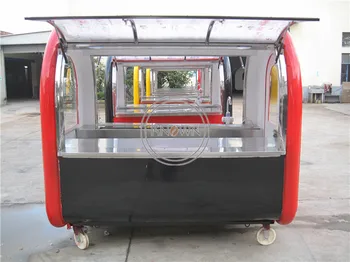4 Ratų Mobiliojo Ledų Maisto Krepšelį, 2m ilgio Gatvė Greito Maisto Prekybos Priekabos Hot Dog Kavos, Užkandžių Sunkvežimis