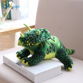 40/65cm Modeliavimas Dinozaurų Pliušiniai Žaislai Animacinių filmų Triceratopsas Minkštos Lėlės Žaislas Gyvūnų Modelio Vaikų Berniukų Kūdikio Gimtadienio Dovanos