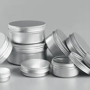 40g 50g tuščias aliuminio kremo indeliai su užsukamu dangteliu,kosmetikos atveju jar,50ml aliuminio skardines, aliuminio lūpų balzamas bakas