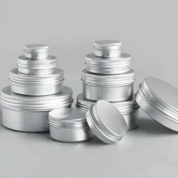 40g 50g tuščias aliuminio kremo indeliai su užsukamu dangteliu,kosmetikos atveju jar,50ml aliuminio skardines, aliuminio lūpų balzamas bakas