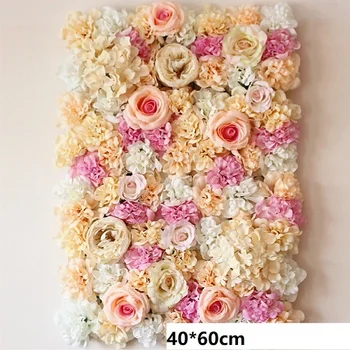 40x60cm Šilko Rožė Gėlių Sienos Vestuvių Dekoravimas Fone Šampano Dirbtinių Gėlių Žiedų Sienos Romantiška Vestuvių Dekoras
