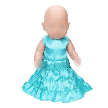 43 cm kūdikių lėlės Suknelė naujagimiai, Mažųjų kailis vakare gown + gėlių žaislai sijonas tinka American 18 colių Mergaičių lėlės f420