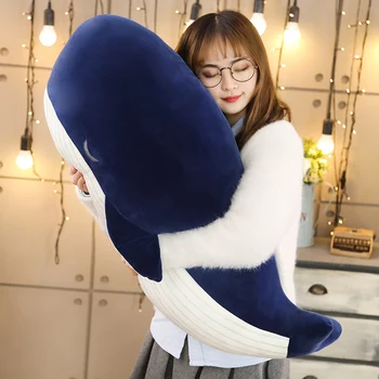 45-85cm Super Minkštas Banginis Pliušinis Žaislas Jūros Gyvūnų Big Blue Whale Minkštas Žaislas Pagalvės iškamša Vaikams, Vaikų Mergaičių Gimtadienio Dovana