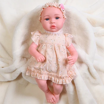 45CM, Verkti, Juoktis Reborn Baby Doll Interaktyvus Reborns Lėlės Suknelė Minkšto Silikono Realiame Gyvenime Ieško Naujagimių Lėlės Vaikams Dovanų